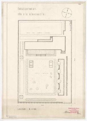 Ideal-Entwurf für ein Kinderheim: Lageplan 1:200