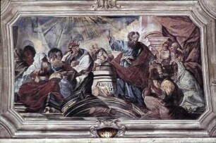 Paulus auf dem Areopag vor dem Altar des unbekannten Gottes