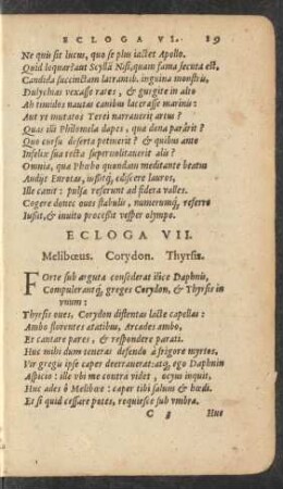 Ecloga VII. Meliboeus.