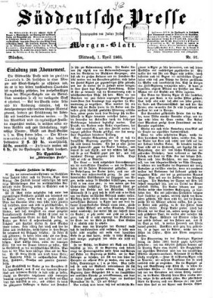 Süddeutsche Presse, 1868, 4 - 6