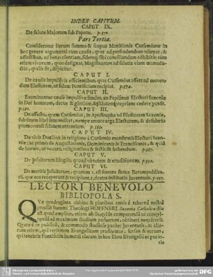 Lectori Benevolo Bibliopola