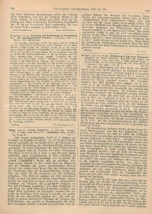 393-394 [Rezension] Duhm, Bernhard, Israels Propheten. 2., verb. Aufl