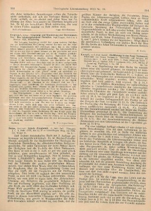 393-394 [Rezension] Duhm, Bernhard, Israels Propheten. 2., verb. Aufl