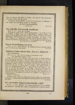 Vier italienische Sturmangriffe abgeschlagen.