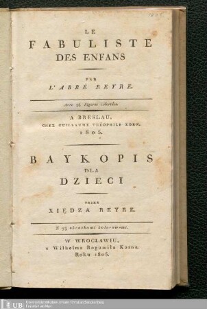 Le fabuliste des enfans