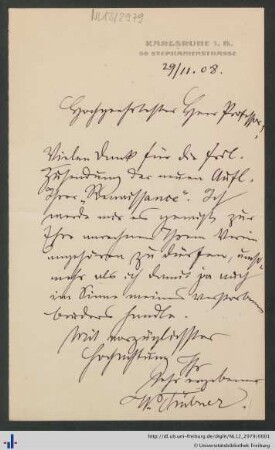 Brief, 29.11.1908