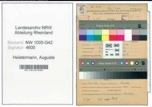 Entnazifizierung Auguste Heistermann , geb. 05.12.1894 ()