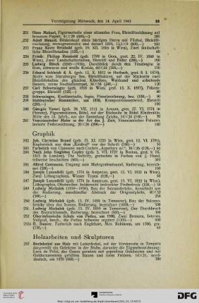 Holzarbeiten und Skulpturen (Nr. 257-274)