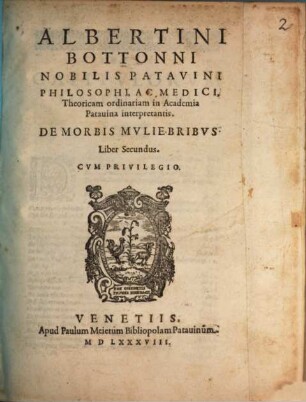 De morbis mulieribus : liber 2