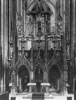 Halberstadt, Dom St. Stephanus und St. Sixtus, Lettner und Triumphkreuzgruppe