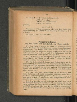 Polizeiverordnung