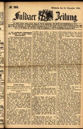 Ausgabe vom Mittwoch, den 15. November 1882.
