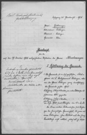 Heselwangen: Pfarrbericht 1926
