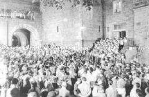 Eröffnungsfeier des IV. Pioniertreffens auf der Wartburg mit Sängerfest
