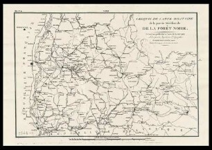 Croquis de Carte militaire de la partie Méridionalede la Forêt Noire