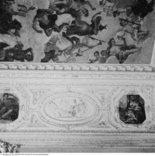 Dekoration mit dem Triumph der Weisheit und allegorischen Darstellung