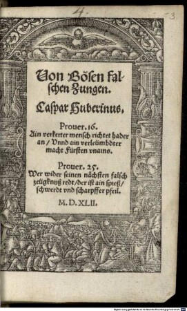 Von Bösen falschen Zungen