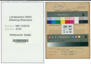 Entnazifizierung Walter Willebrandt , geb. 08.02.1918 ()