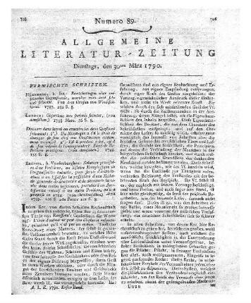 Windisch-Grätz, J. N.: Objections aux societés secretes. London 1788