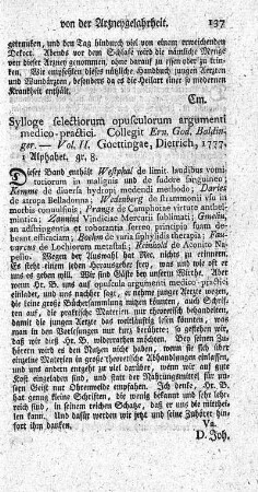 Selectiora opuscula argumenti medico-practici. Syll. Vol.II.