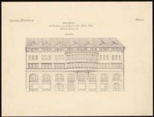 Geschäftshaus des Verbandes der Baugeschäfte Berlins und den Vororten, Berlin-Tiergarten: 2. Entwurf: Perspektivische Ansicht