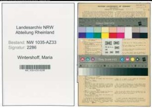 Entnazifizierung Maria Wintershoff , geb. 11.09.1910 (Verkaeuferin)