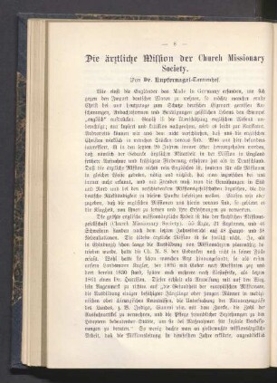 Die ärztliche Mission der Church Missionary Society