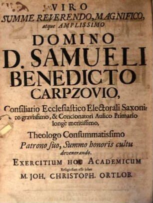 Sôm le-Moše 40 hay-yāmîm we-laylā sive ieiunium Mosis quadragesimale : ad Exod. XXXIV, 28.