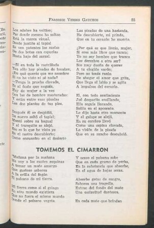 Tomemos el cimarrón