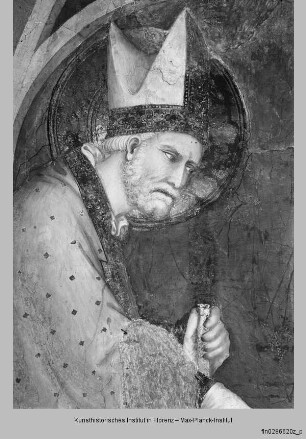 Stifterbild - Stifterbild: Kardinal Gentile Partino da Montefiore kniet vor dem hl. Martin