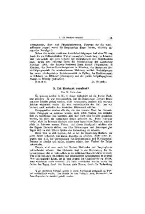 Ist Herbart veraltet?