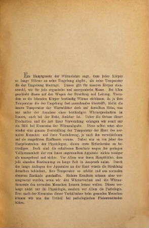 Untersuchungen über die Beeinflussung der Hauttemperatur durch äussere Hautreize