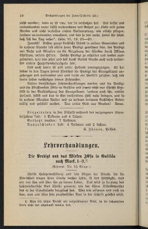 10-79, Lehrverhandlungen