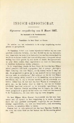 Algemeene vergadering van 8 Maart 1887