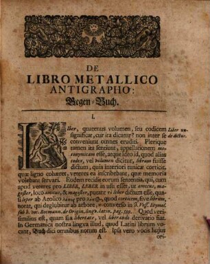 Dissertatio Juridica Serenissimo Principe Regio, Dn. Friderico Augusto, Rectore Magnificentissimo, De Libro Metallico Antigrapho, (Gegen-Buch)