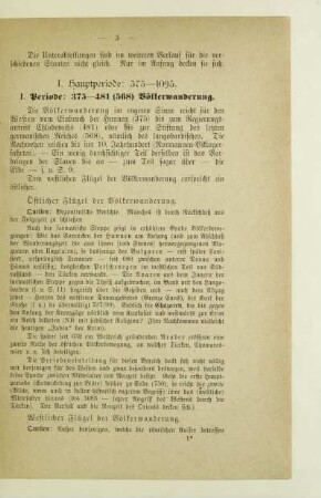 I. Periode: 375-481 (568) Völkerwanderung