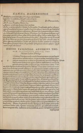 Didimi Faventini, Adversus Thomam Placentinum Oratio, Pro Martino Luthero Theologo.