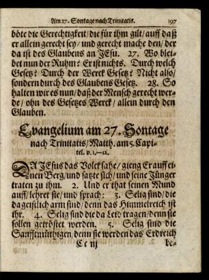 Evangelium am 27. Sontage nach Trinitatis/ ...