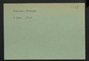 Greiner, Hermann