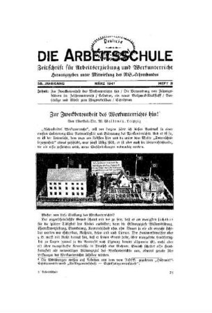 Zur Zweckbetontheit des Werkunterrichts hin!
