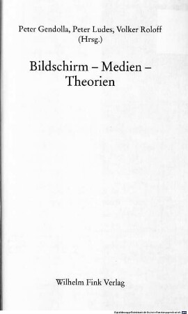 Bildschirm - Medien - Theorien