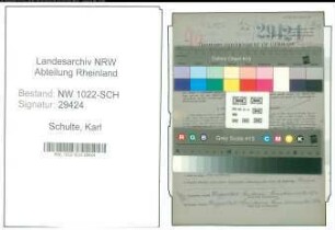 Entnazifizierung Karl Schulte , geb. 20.05.1900 (Arbeiter)