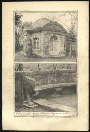 Garten Häuschen / Gartenbank