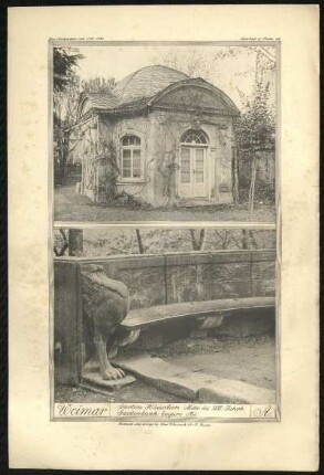 Garten Häuschen / Gartenbank