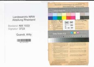 Entnazifizierung Willy Quandt , geb. 09.10.1899 (Kaufm.Angest.)