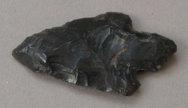 Arrowhead made from obsidian