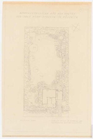 Garten Hilde Schenck, Büderich: Bepflanzungsplan 1:100