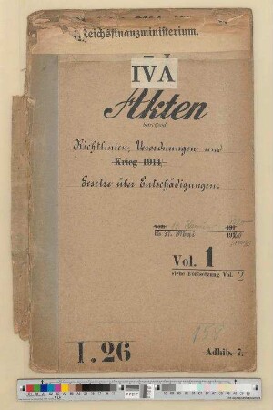 Gesetze, Verordnungen und Richtlinien über Entschädigungen: Bd. 1