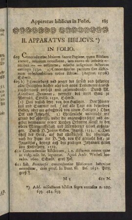 185-227, II. Apparatus Biblicus