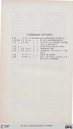 Berichtigungen und Zusätze